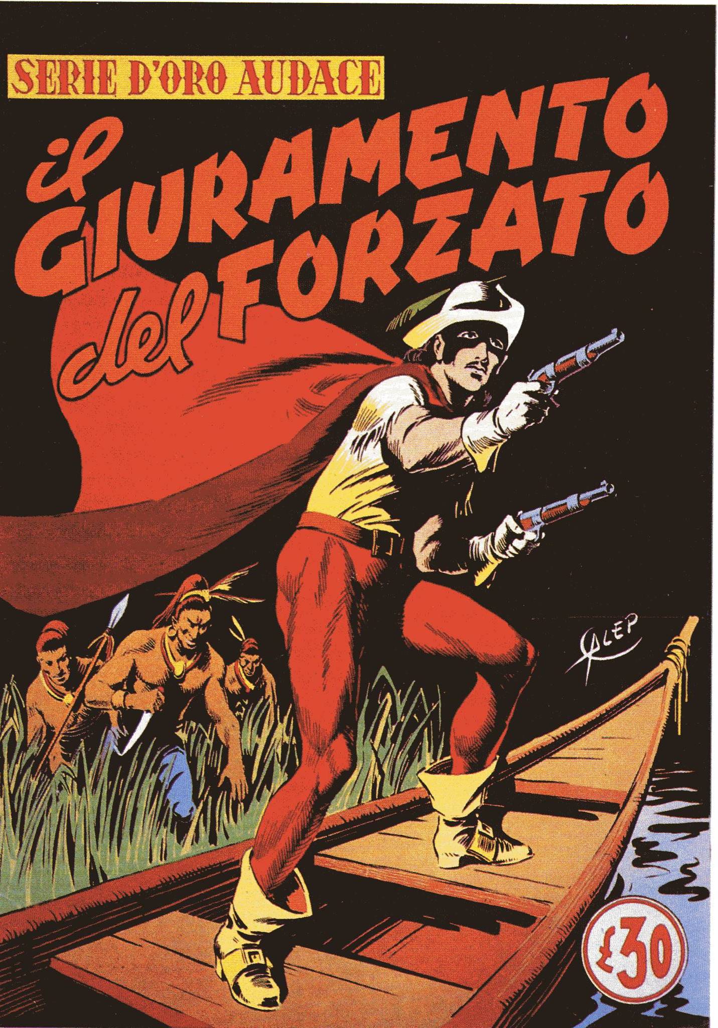 (Foto n. 2) Il primo numero di Occhio Cupo (Disegno di Aurelio Galleppini) (Aurelio Galleppini L'arte dell'avventura, 1989, p. 64, Ikon Editrice srl, Milano)